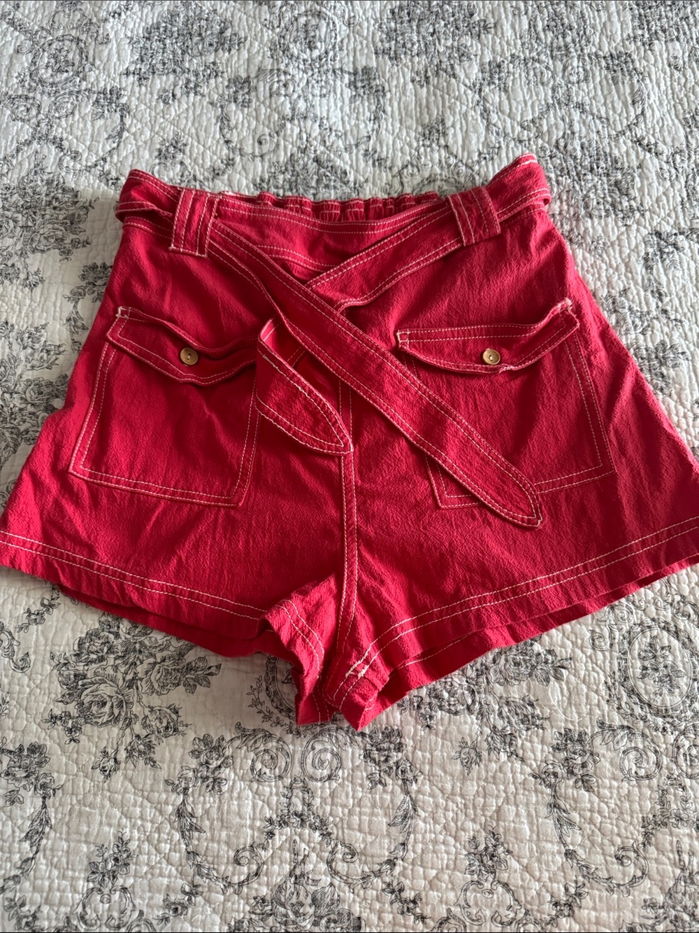 Free People Red Vintage inspired Shorts in XS